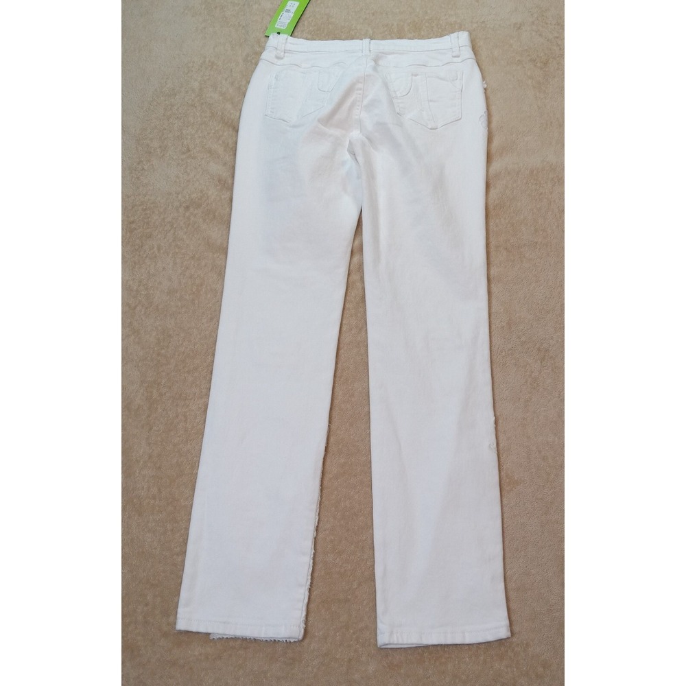 Cartise NWT Women's Enbroidered Stretch Jeans Size 4 White - Picture 2 of 15